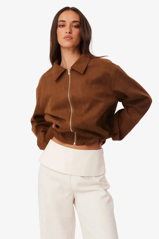 SNDYS bomber Asaka Faux Suede Bomber