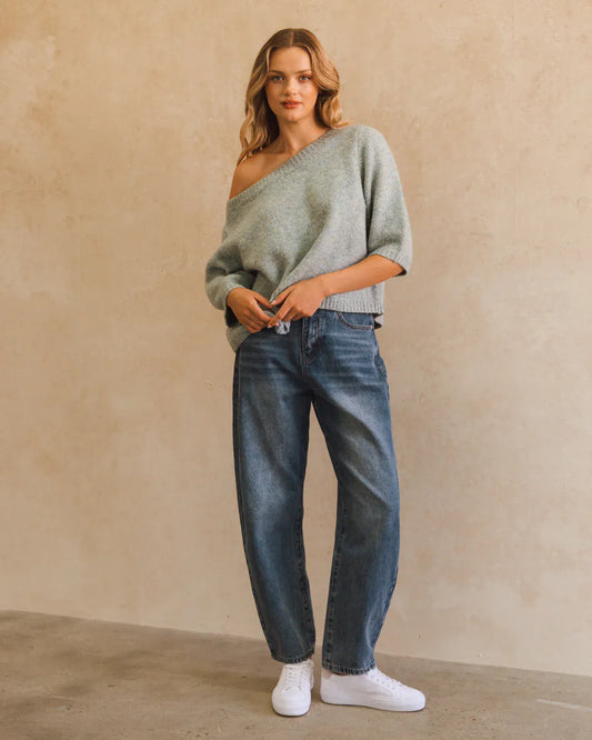 White Closet Shirts & Tops Asymmetrical Knit