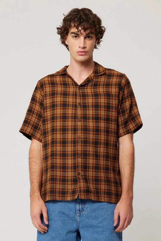 Rollas Jeans Mens button shirt Autumn Check Shirt