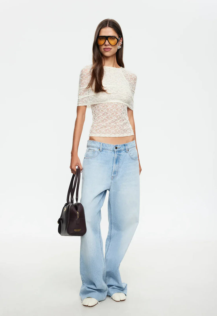 Lioness lace top BELLA VITA TOP - LEMON