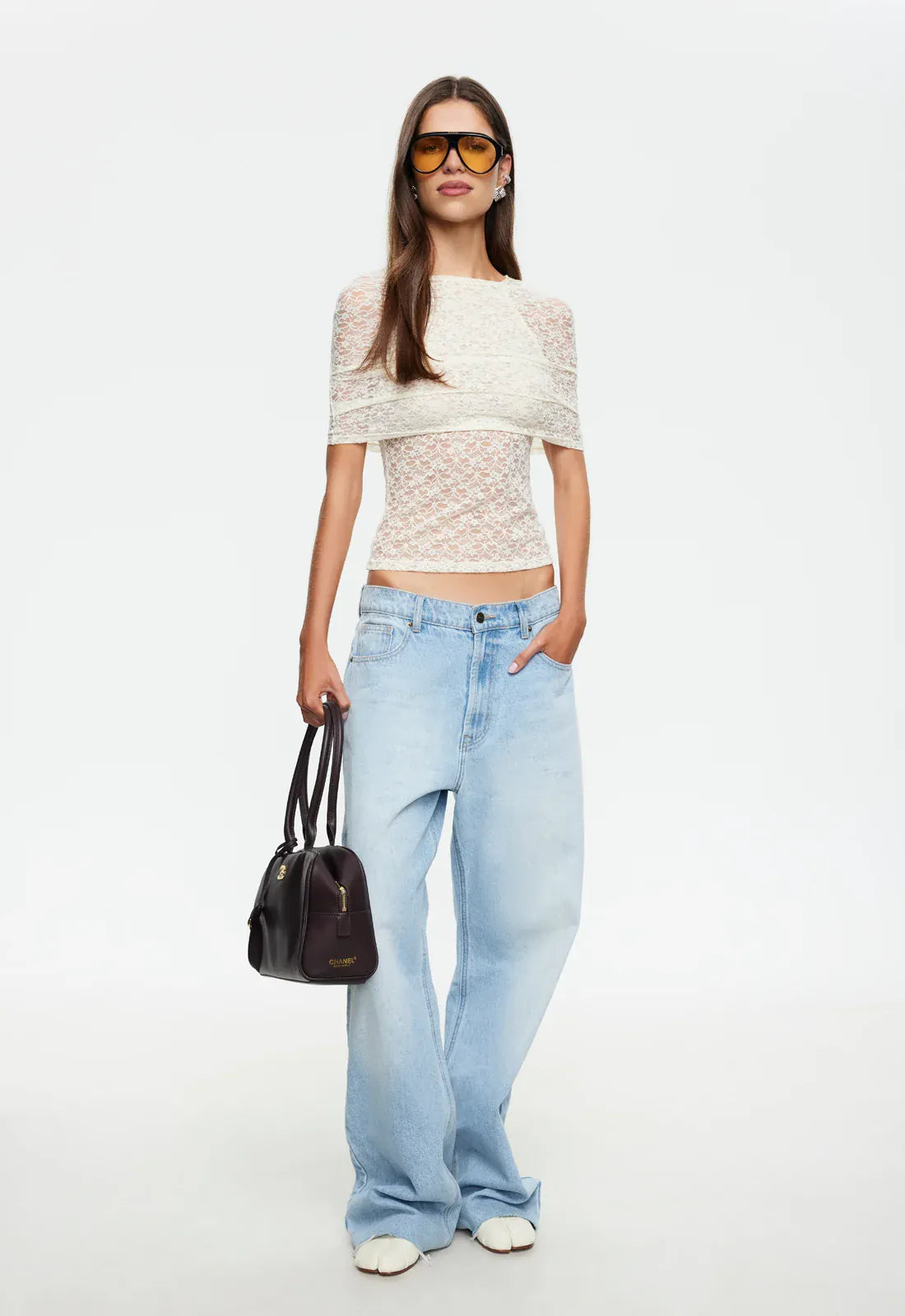 Lioness lace top BELLA VITA TOP - LEMON
