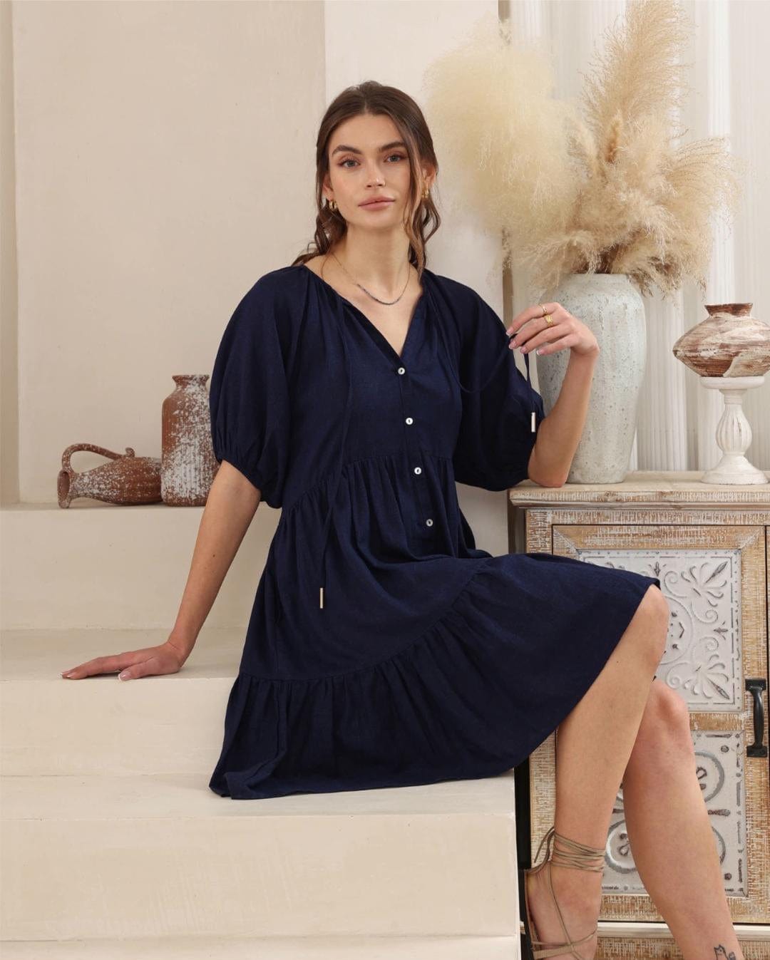 Iris Maxi mini dress Binnie Shift Dress
