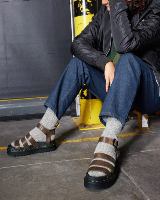 Dr Martens sandals Blaire -Dark Brown Oily Illusion