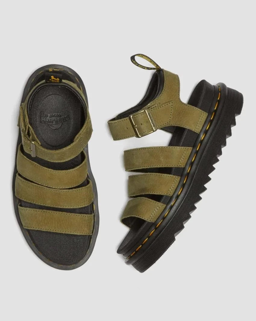 Dr Martens sandals Blaire Tumbled Nubuck Muted Olive