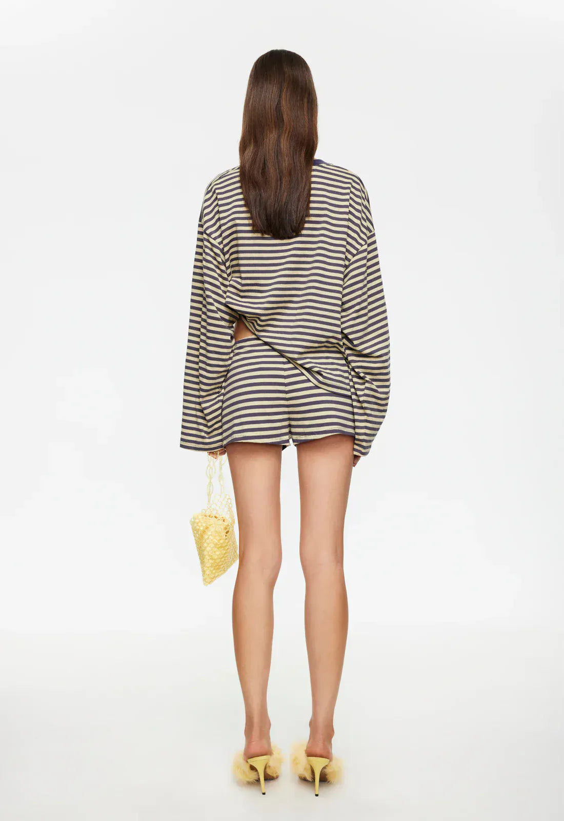 Lioness long sleeve stripe top Bloom  - Beige Stripe