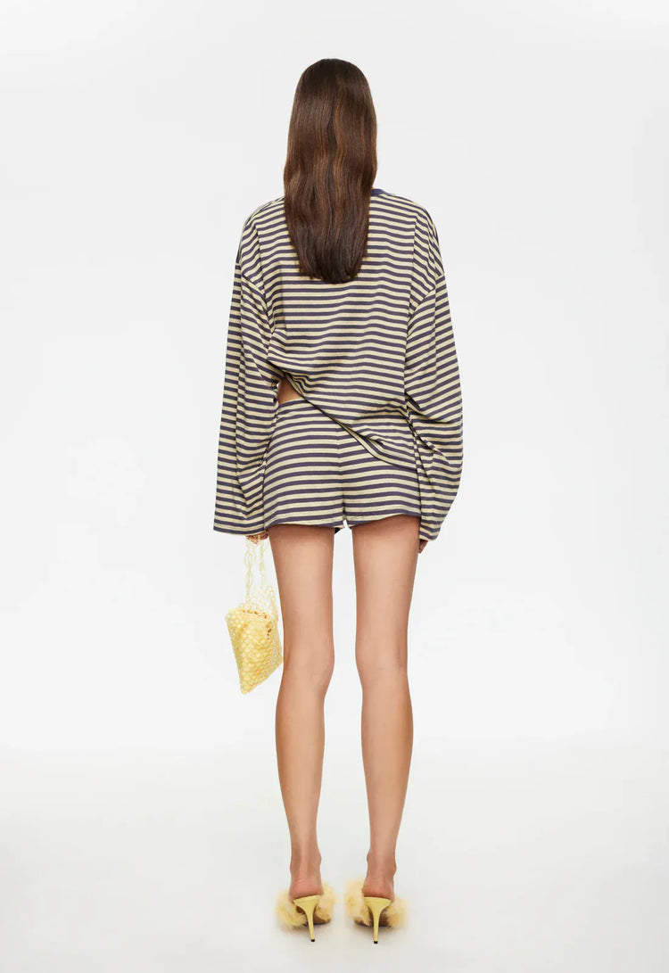 Lioness long sleeve stripe top Bloom  - Beige Stripe