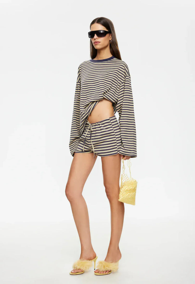 Lioness long sleeve stripe top Bloom  - Beige Stripe