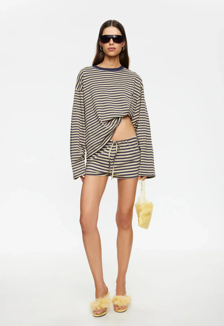 Lioness long sleeve stripe top Bloom  - Beige Stripe
