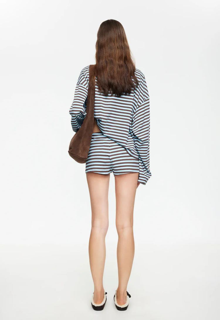 Lioness long sleeve stripe top Bloom  - Choc Sea Stripe