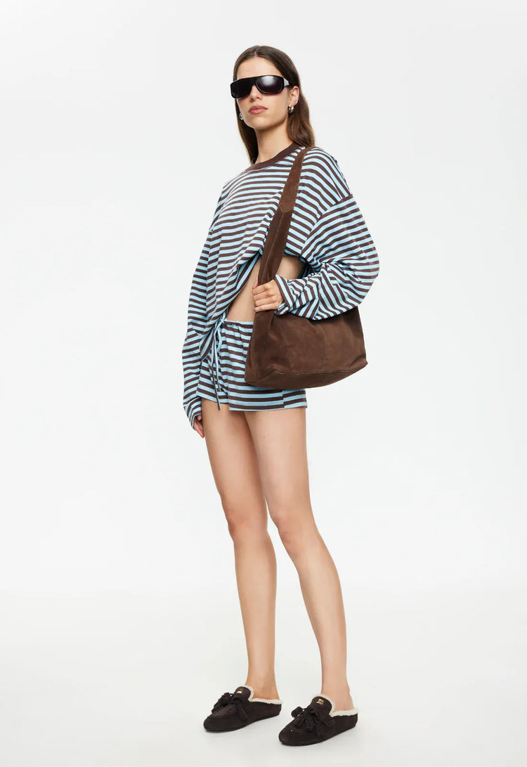 Lioness long sleeve stripe top Bloom  - Choc Sea Stripe