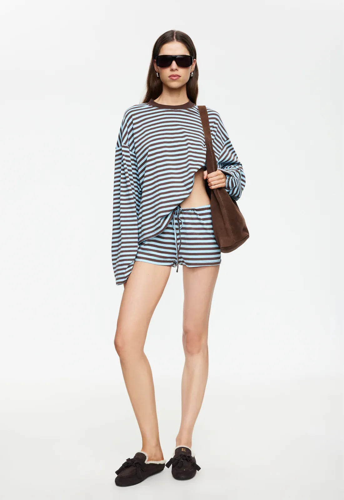 Lioness long sleeve stripe top Bloom  - Choc Sea Stripe
