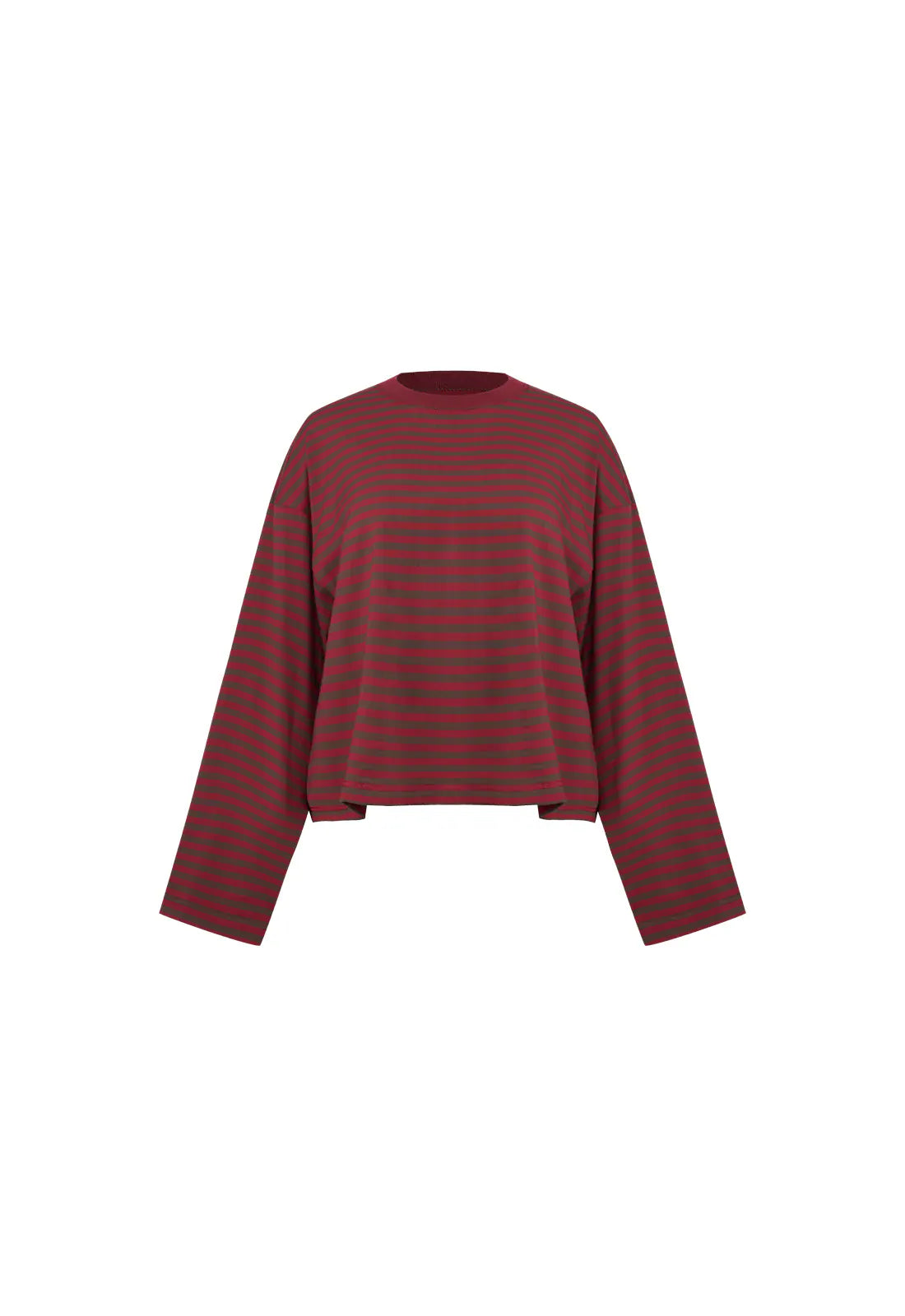 Lioness long sleeve stripe top Bloom  - Choc Wine Stripe
