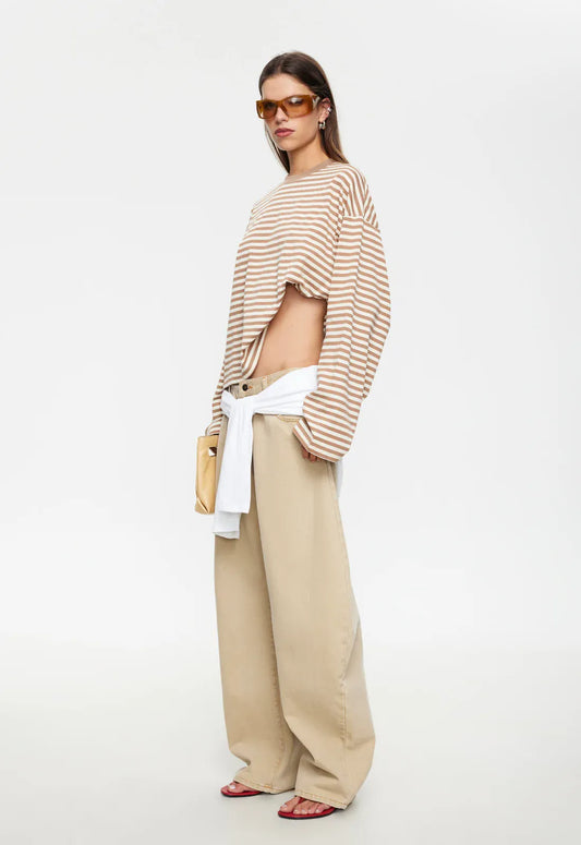 Lioness long sleeve stripe top Bloom Long Sleeve - Chocolate Stripe