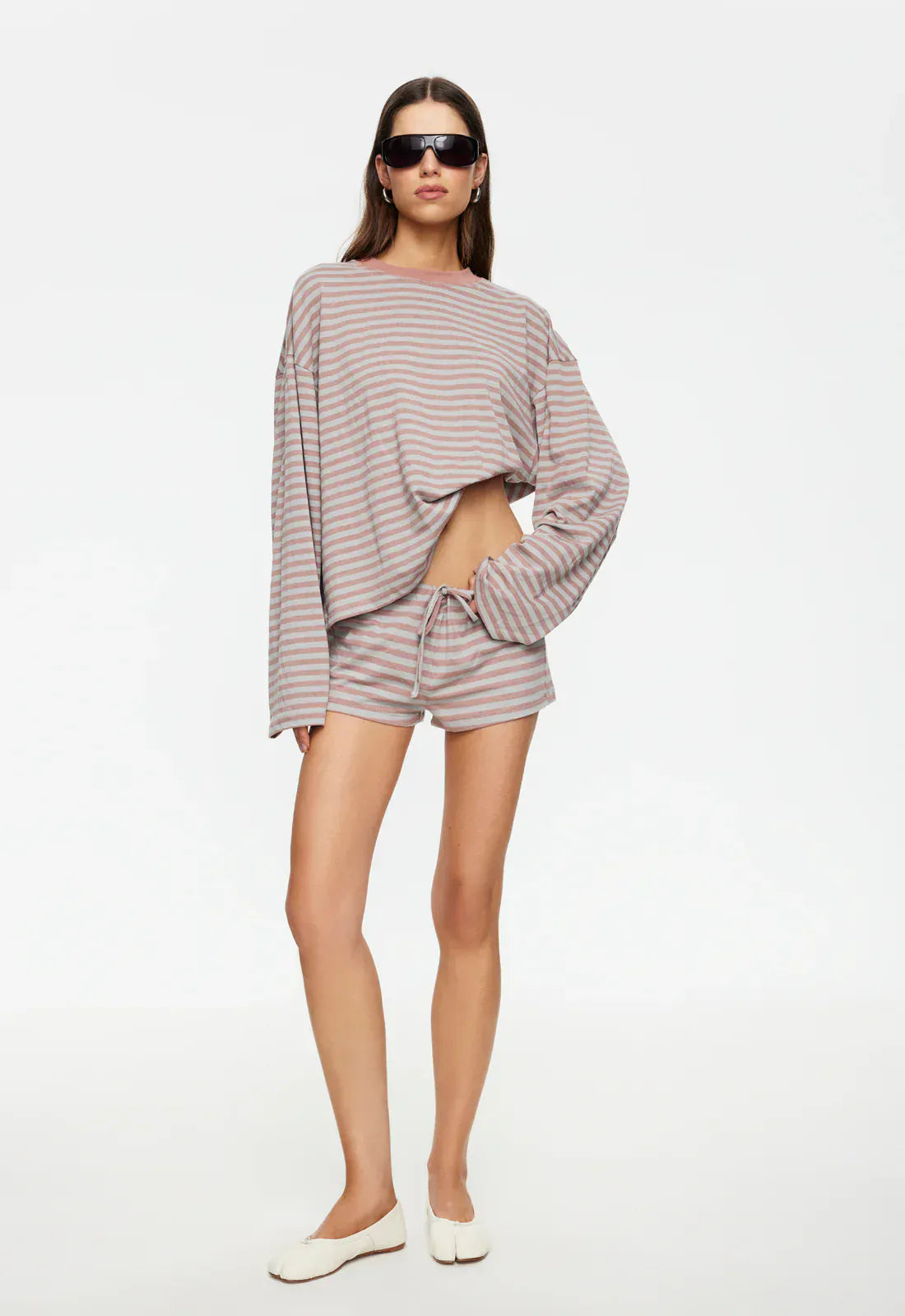 Lioness long sleeve stripe top Bloom  - Muted Pastels Stripe