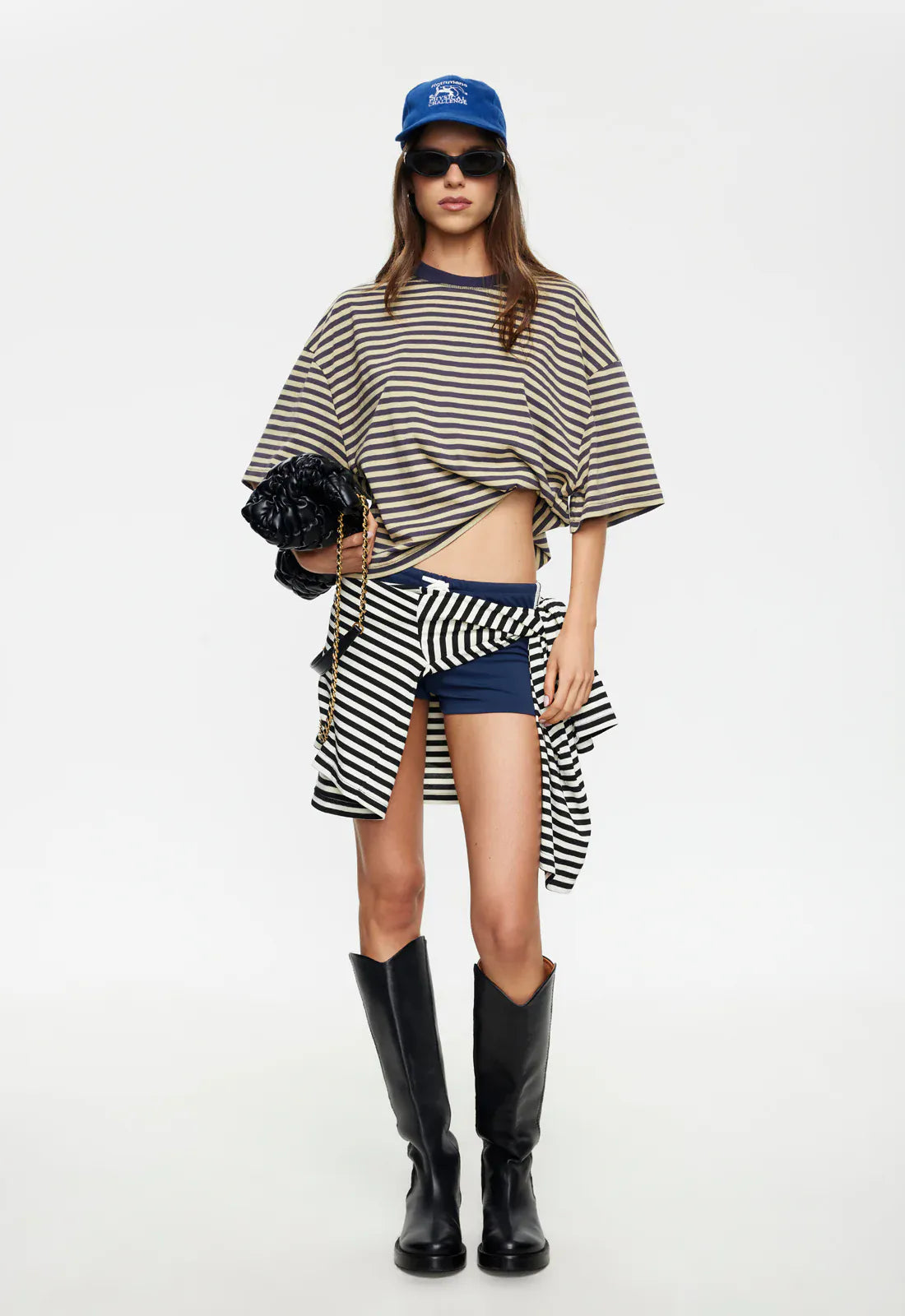 Lioness Short sleeve tee Bloom  Short Sleeve - Beige Stripe