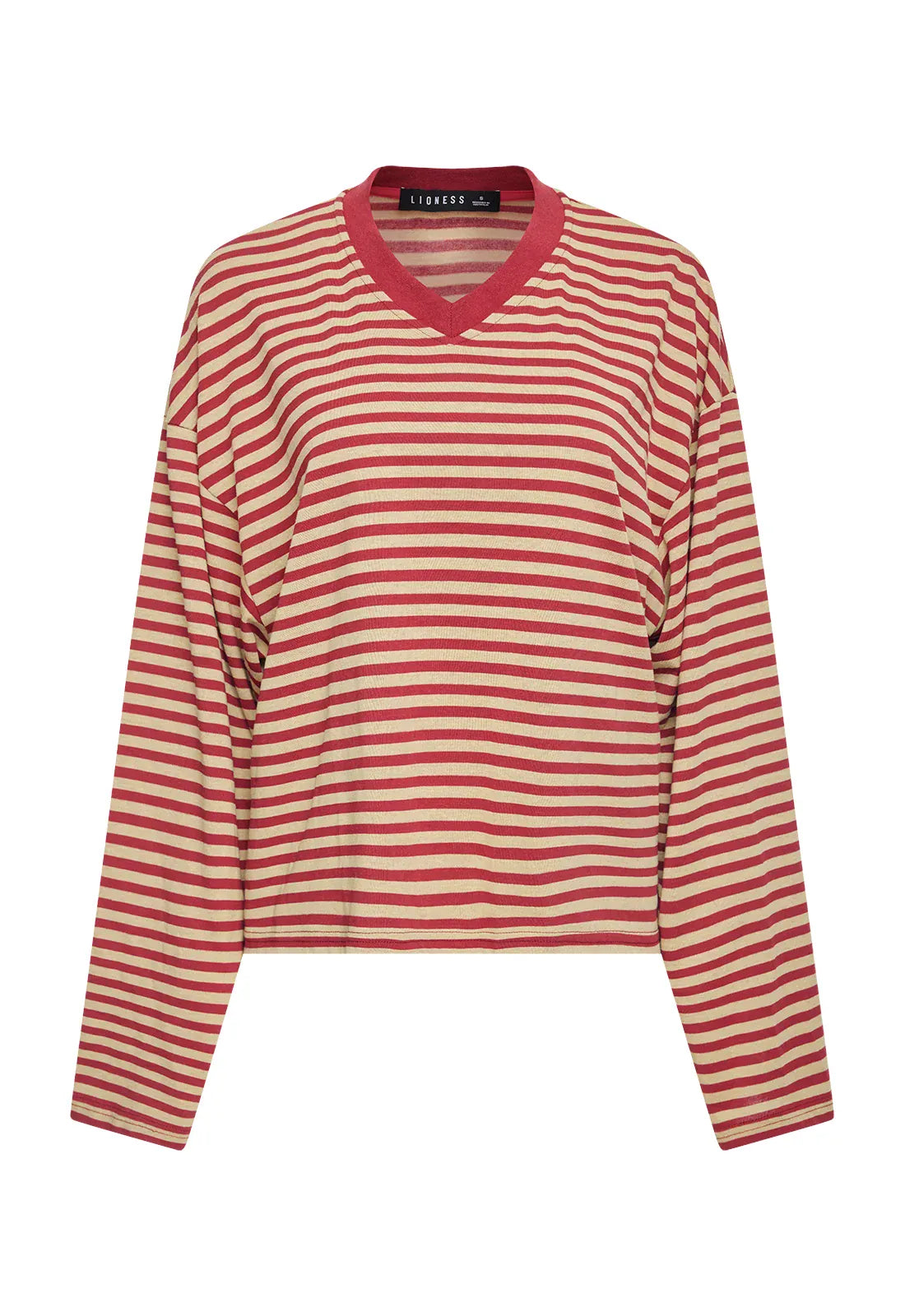 Lioness long sleeve stripe top Bloom V Long Sleeve - Sahara Cherry Stripe