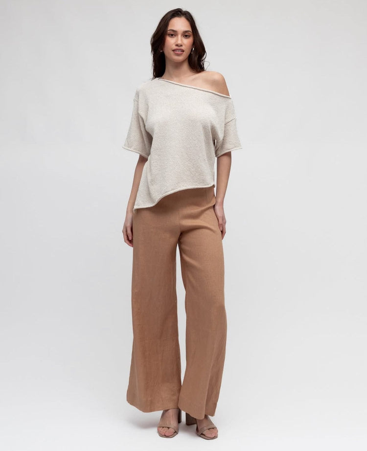 White Closet Top Boucle Knit - Oatmeal