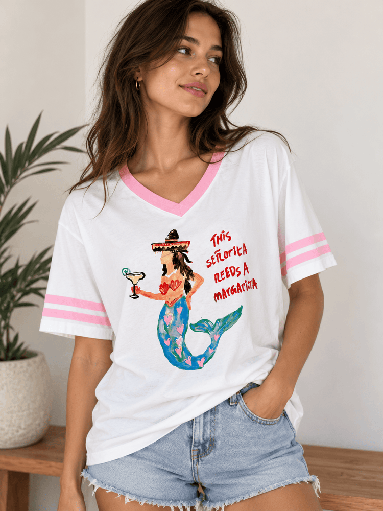 By Frankie Shirts & Tops By Frankie Tee Margarita Senorita - White