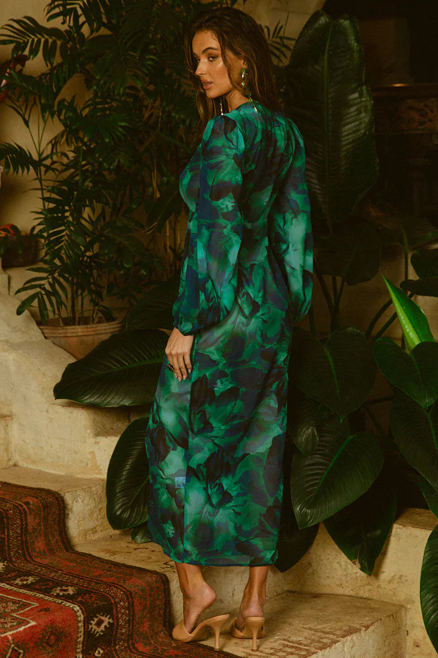 Runaway The Label Dresses Calista Midi Dress - Green
