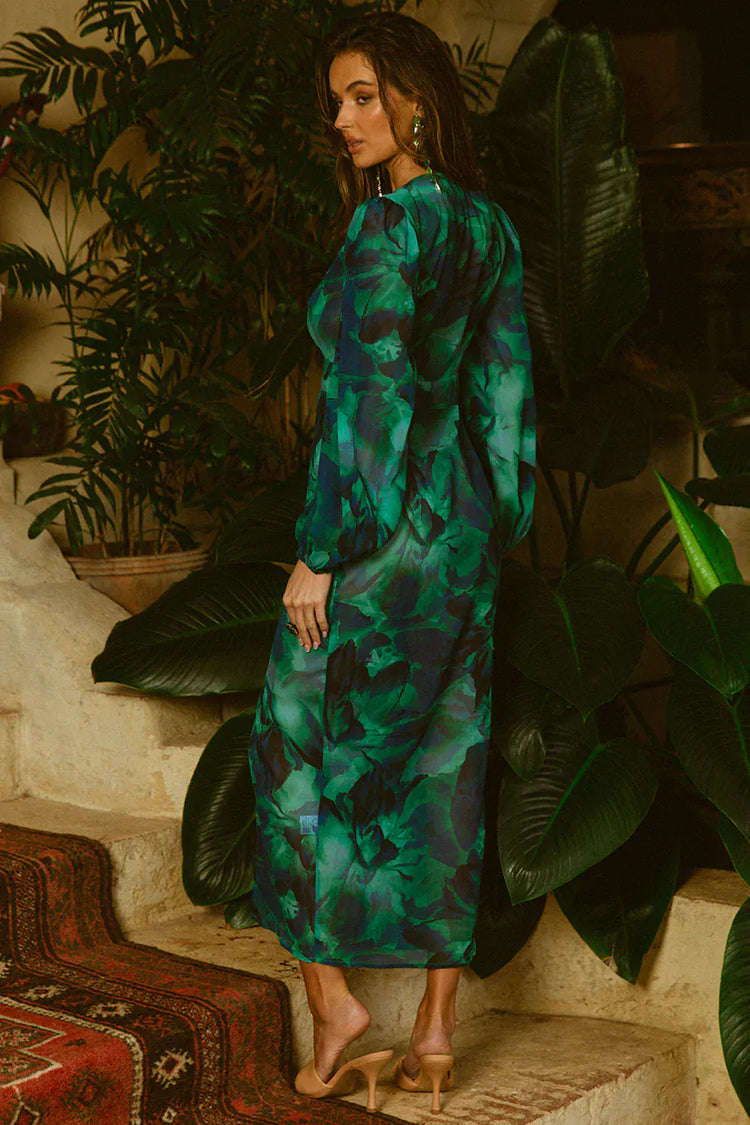 Runaway The Label Dresses Calista Midi Dress - Green