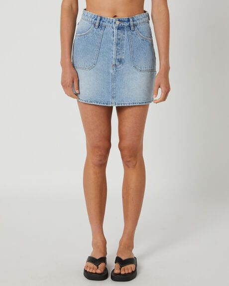 A Brand Jeans long denim skirt Classic Mini Skirt - Old Stone