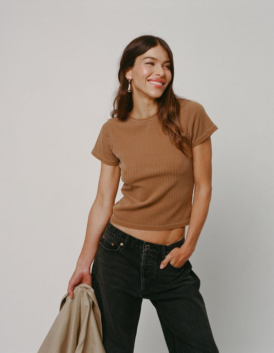 ROLLAS JEANS tee Classic Ribbed Tee - Teddy