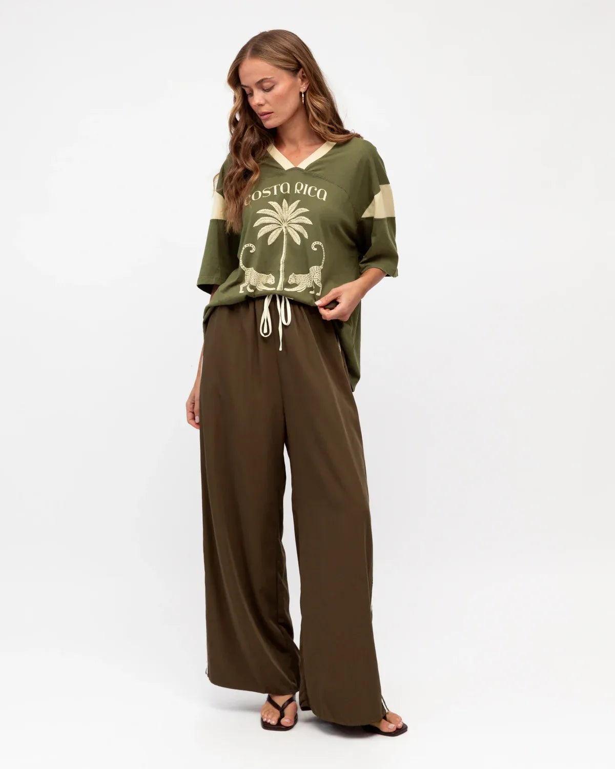 Paper Heart tee Costa Rica Tee - Khaki