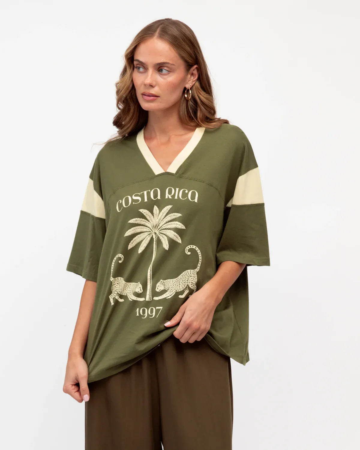 Paper Heart tee Costa Rica Tee - Khaki