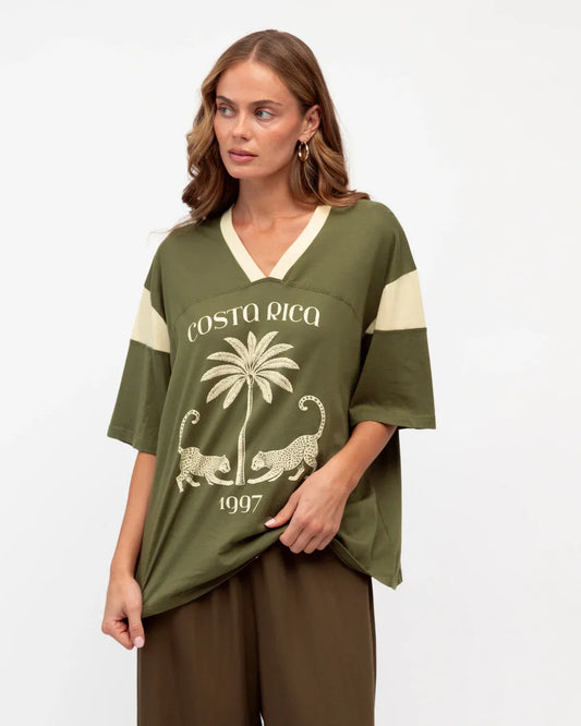 Paper Heart tee Costa Rica Tee - Khaki