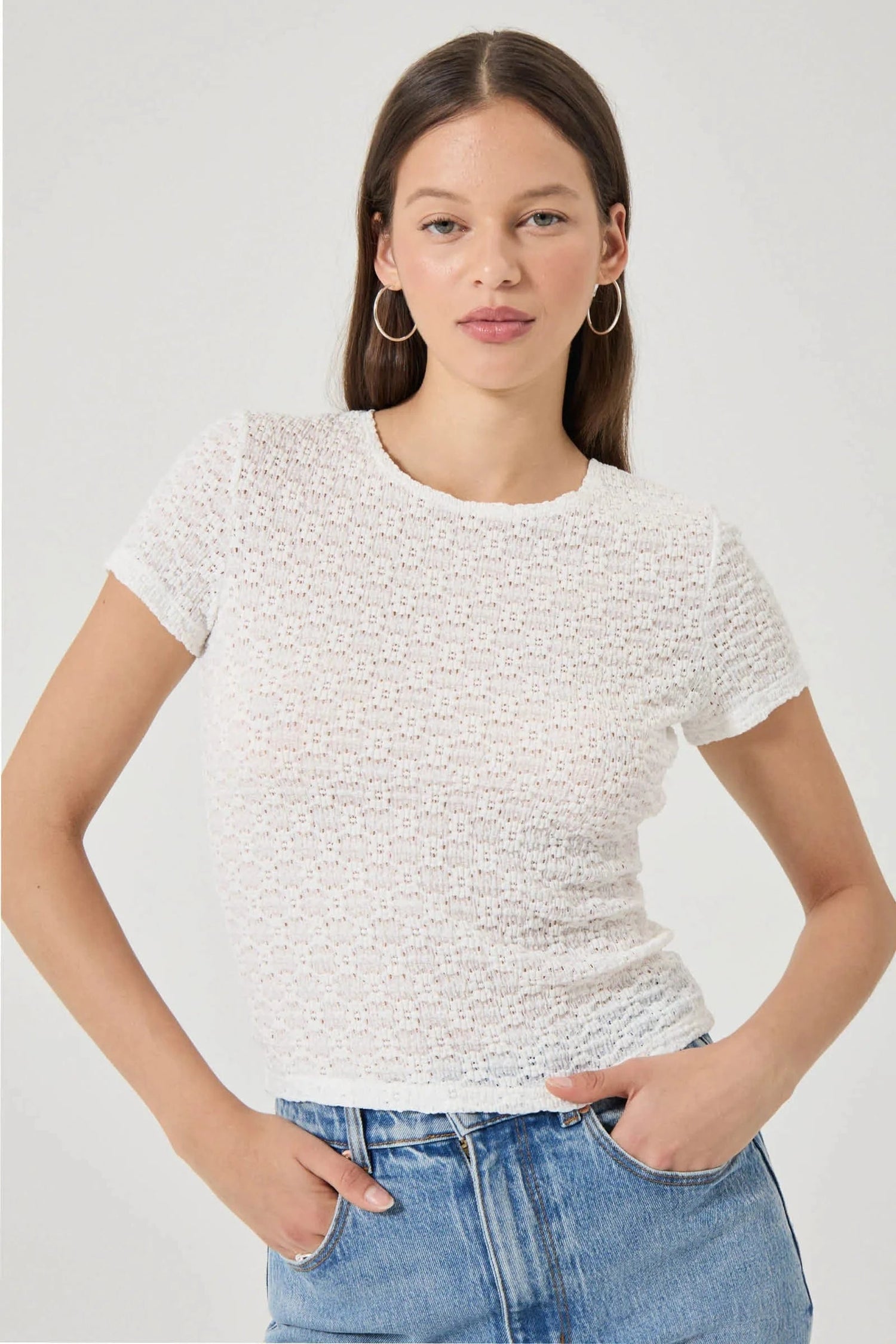 ROLLAS JEANS tee Daisy Lace Tee