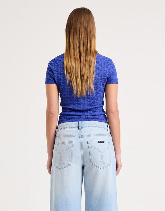 Rollas Jeans Top Daisy Lace Tee - Ultramarine