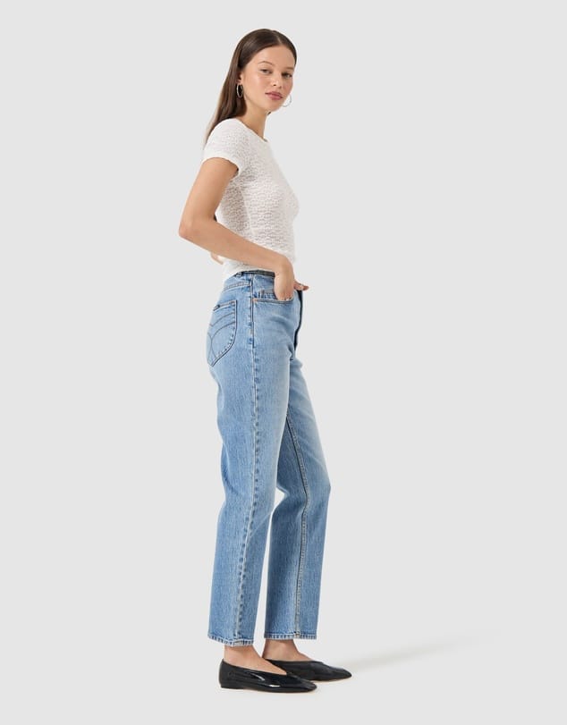 Rollas Jeans lace tee Daisy Lace Tee - White