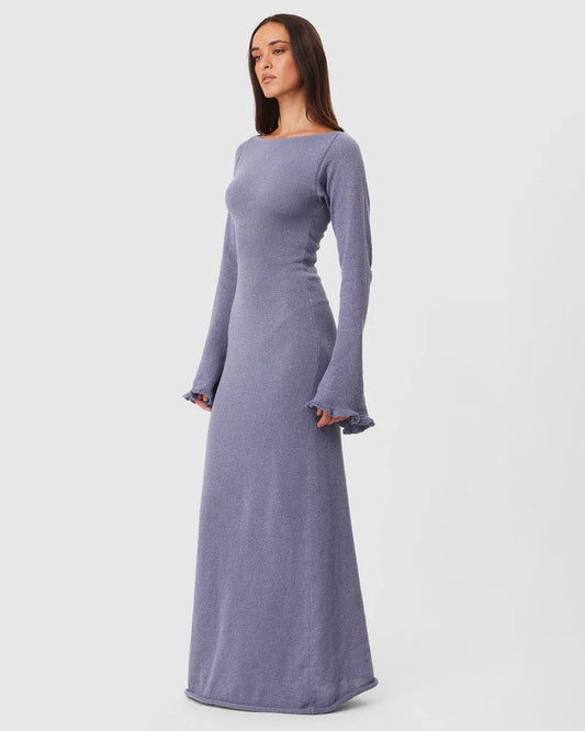 SNDYS Dress Darcy Knit Maxi Dress Slate