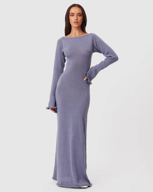 SNDYS Dress Darcy Knit Maxi Dress Slate