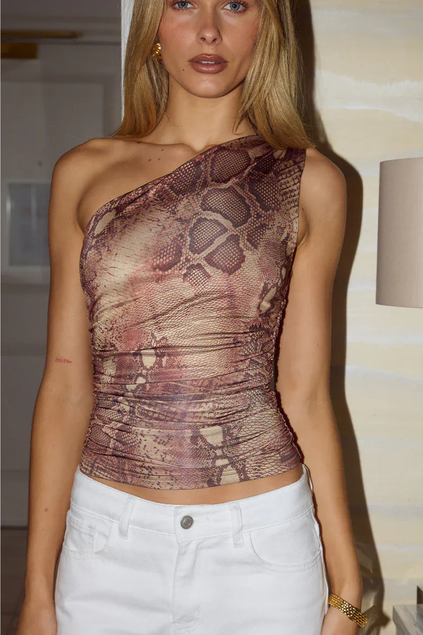 Runaway The Label Top Davey One Shoulder Top