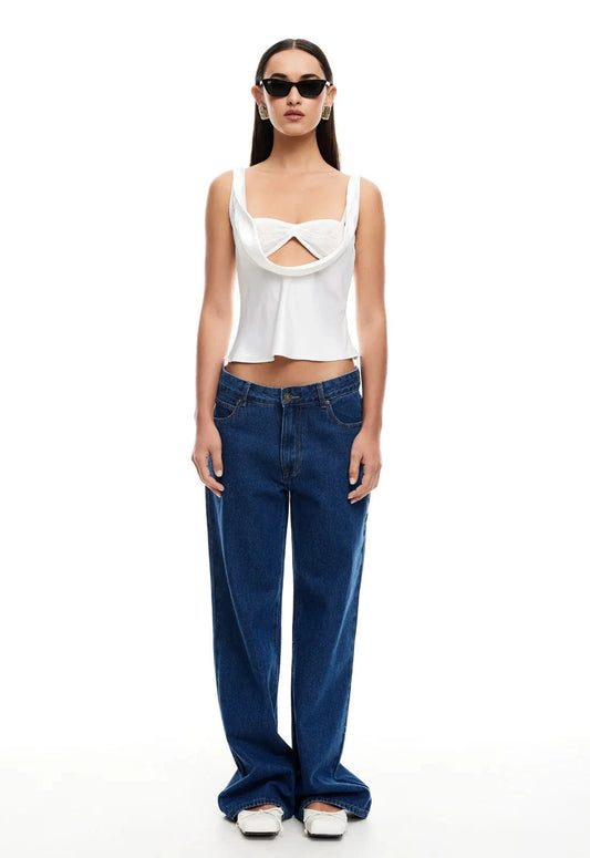 Lioness Shirts & Tops Delilah Top - Porcelain