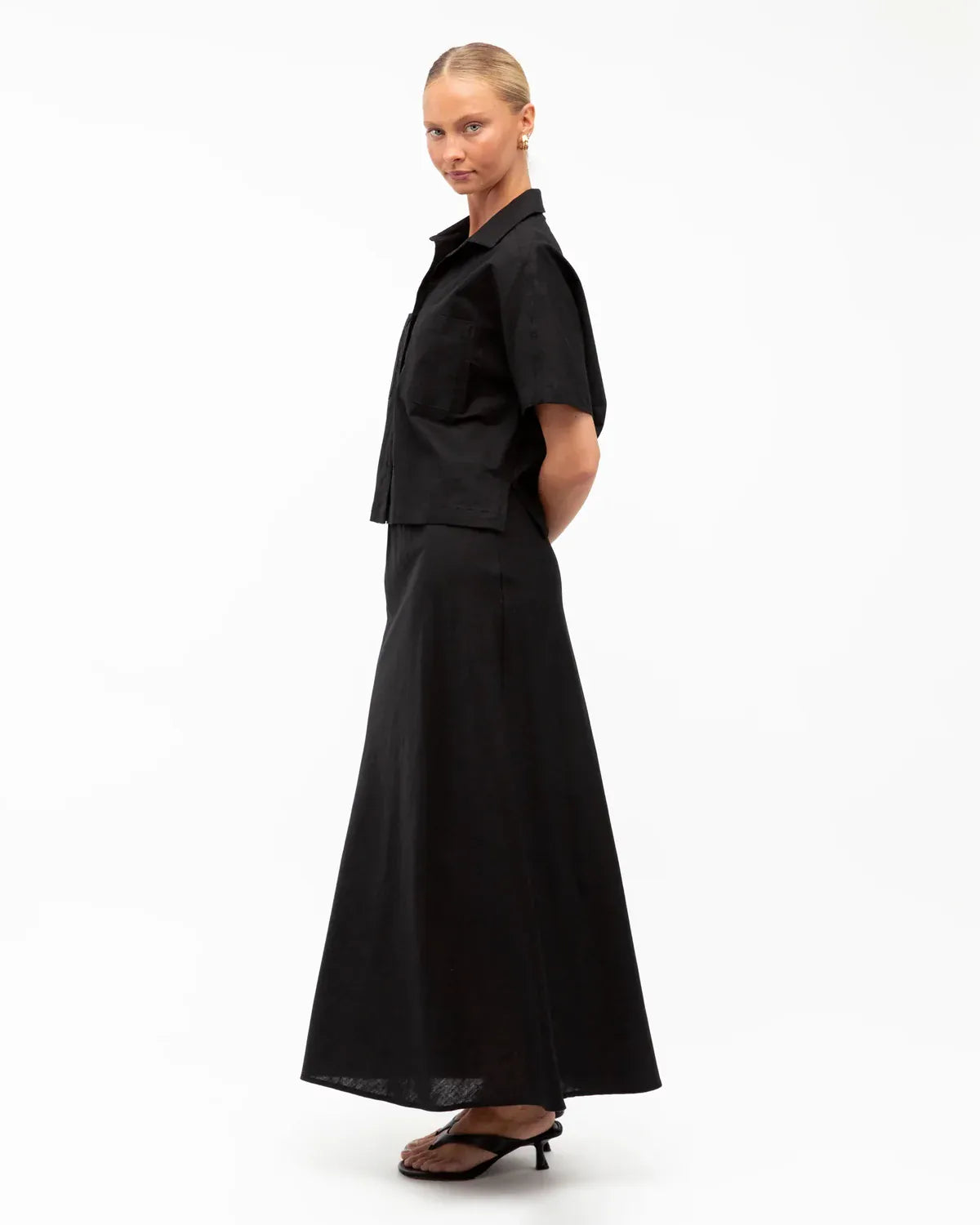 White Closet linen skirt Diaz Skirt - Black