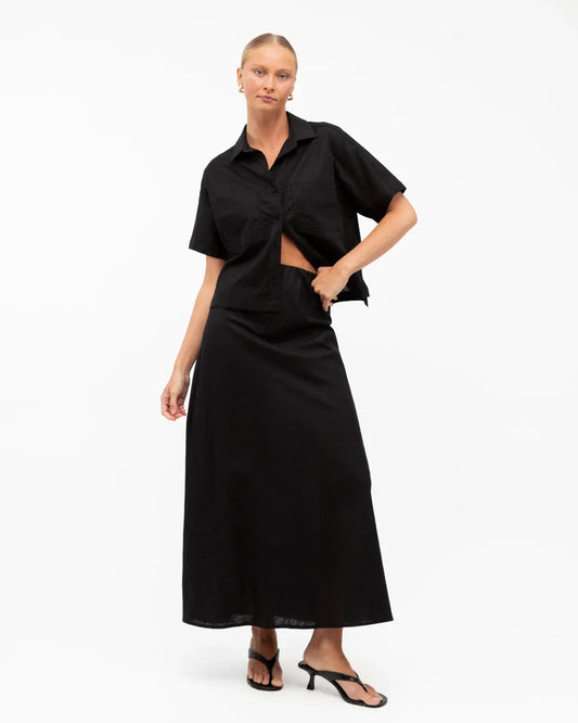 White Closet linen skirt Diaz Skirt - Black