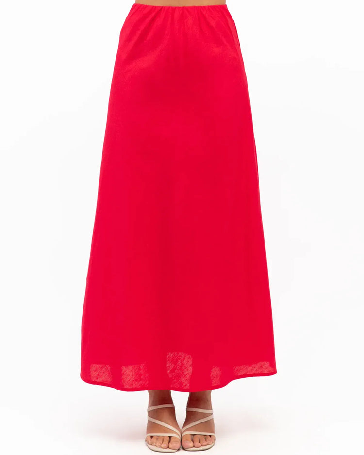 White Closet linen skirt Diaz Skirt - Red