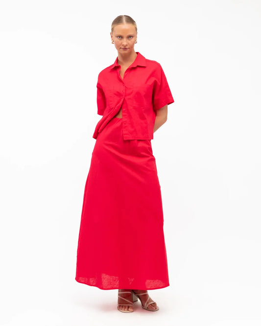 White Closet linen skirt Diaz Skirt - Red