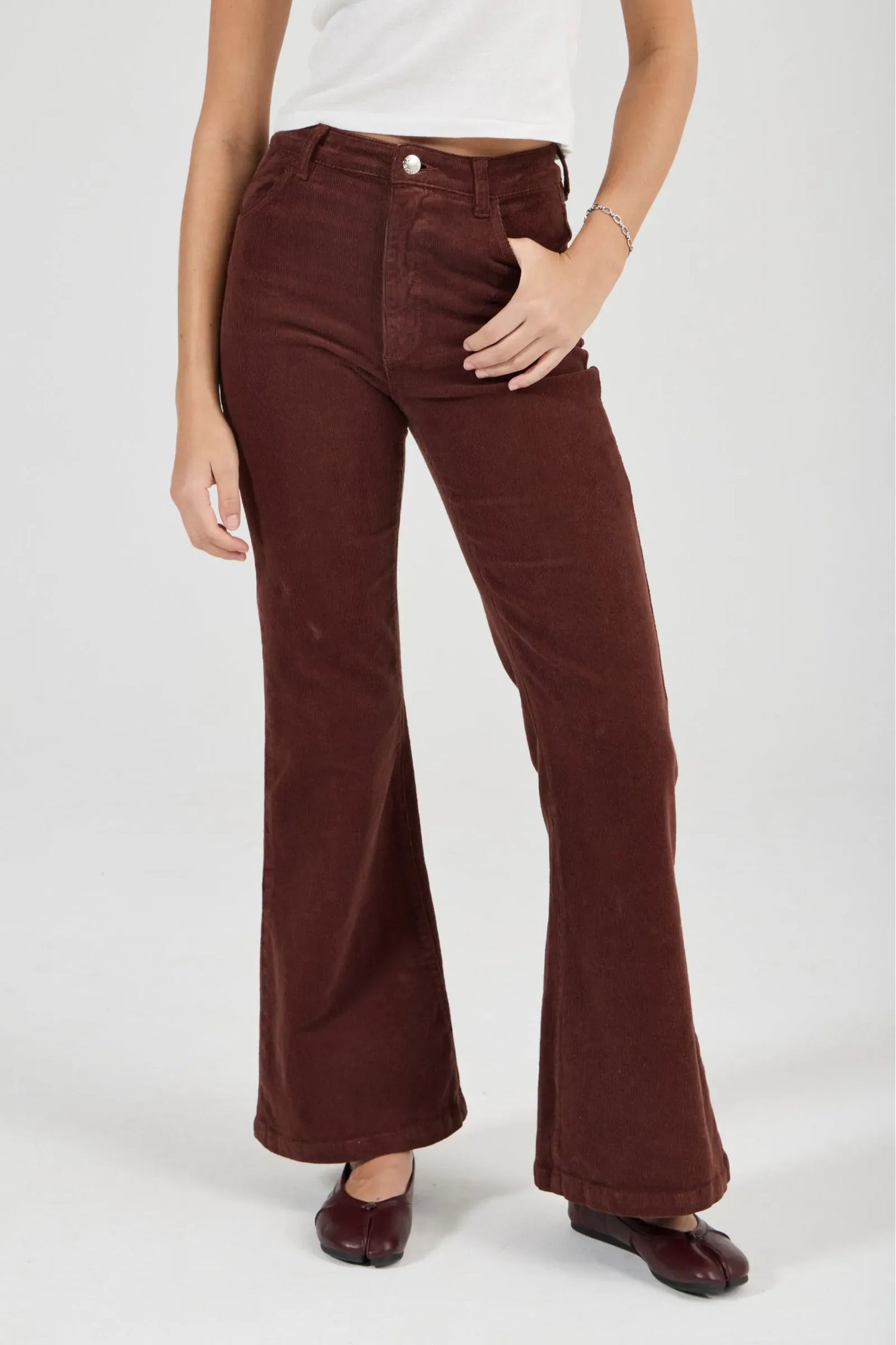 ROLLAS JEANS Flares Eastcoast Flare Jean - Cognac Cord