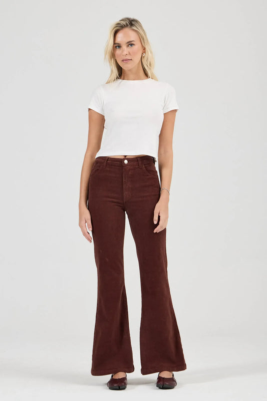 ROLLAS JEANS Flares Eastcoast Flare Jean - Cognac Cord