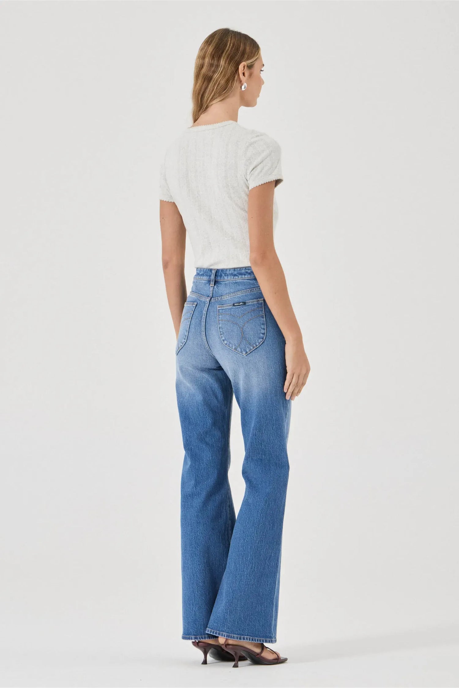 ROLLAS JEANS Flares Eastcoast Flare Jean - Silverlake