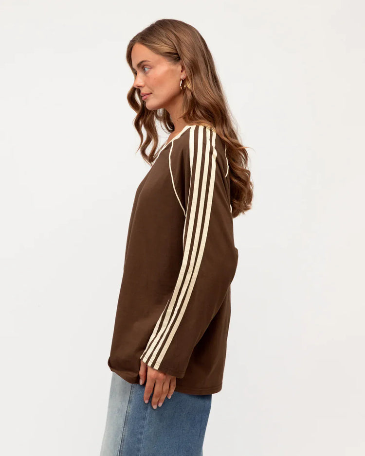 Paper Heart vest top Echo Tee - Choc