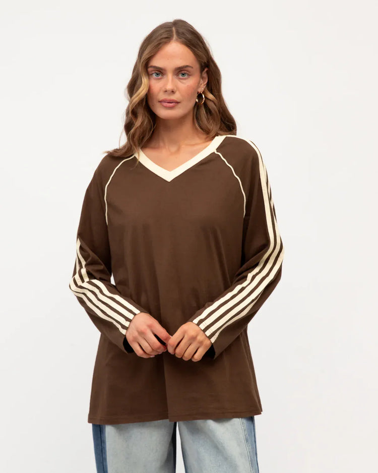 Paper Heart vest top Echo Tee - Choc