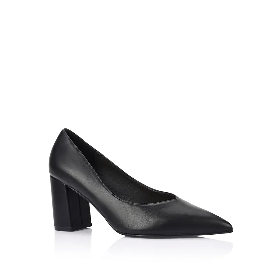 VERALI SHOES block heels Elliot Black Heel Pumps - Black