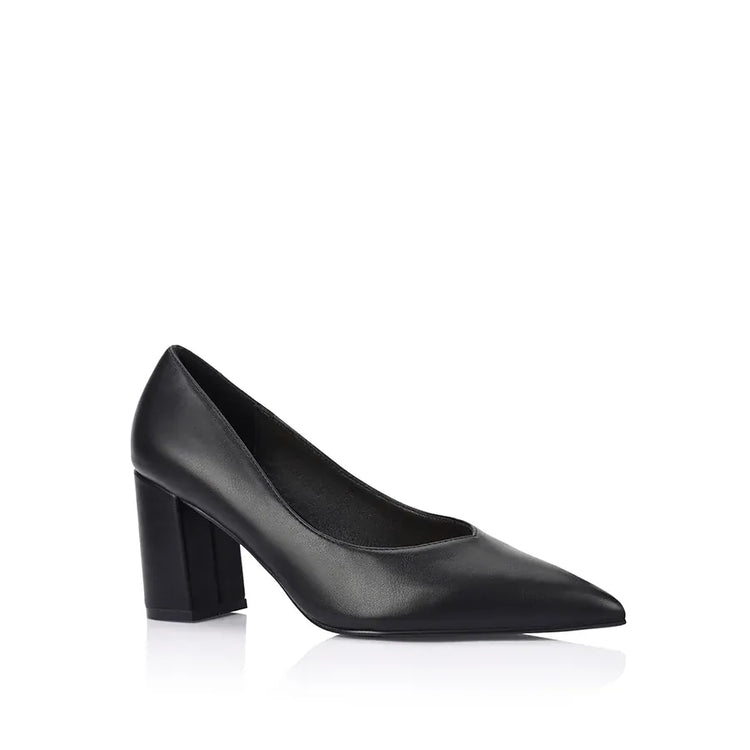 VERALI SHOES block heels Elliot Black Heel Pumps - Black