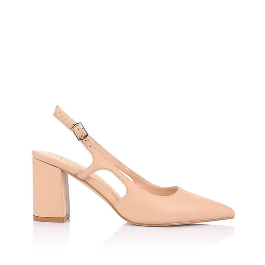 VERALI SHOES block heels Elton Slingback Block Heels - Nude