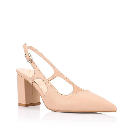 VERALI SHOES block heels Elton Slingback Block Heels - Nude
