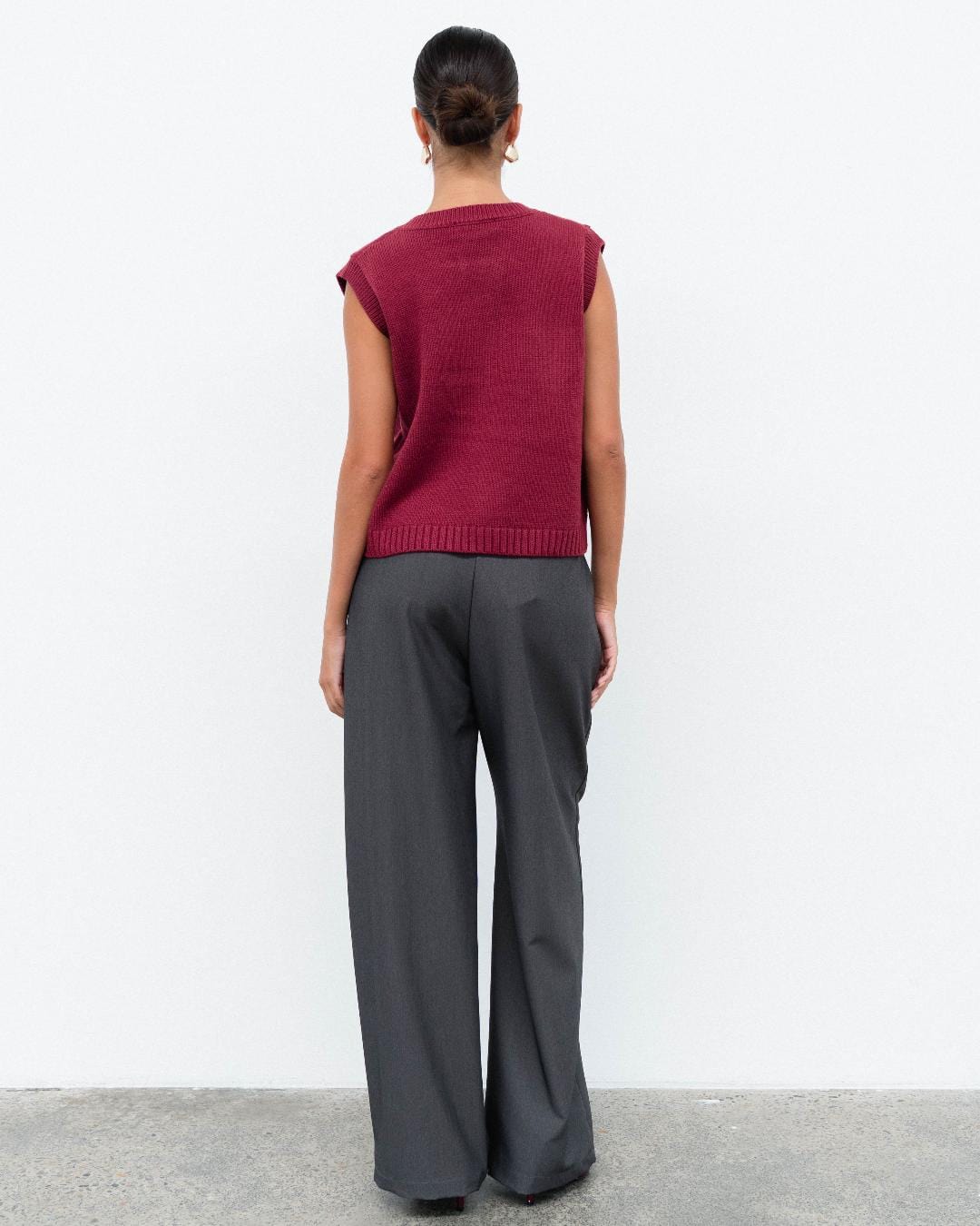 White Closet vest Emily Vest - Wine
